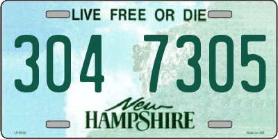 NH license plate 3047305
