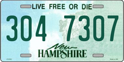 NH license plate 3047307
