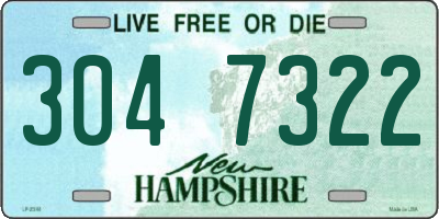 NH license plate 3047322