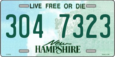NH license plate 3047323