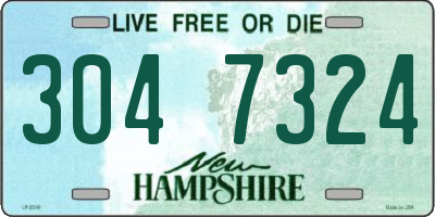 NH license plate 3047324