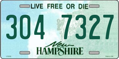 NH license plate 3047327