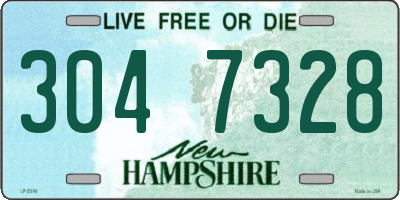 NH license plate 3047328