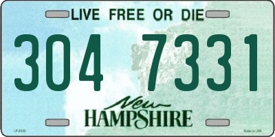 NH license plate 3047331