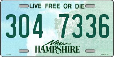 NH license plate 3047336