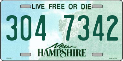 NH license plate 3047342