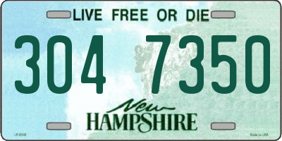 NH license plate 3047350