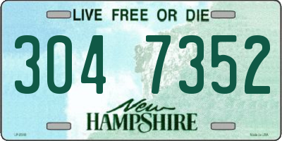 NH license plate 3047352