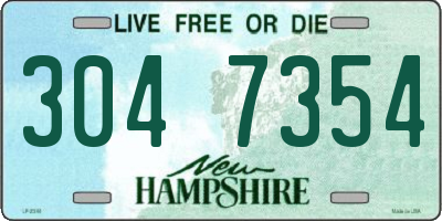 NH license plate 3047354