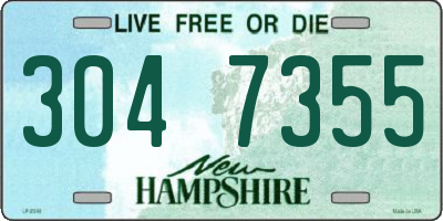 NH license plate 3047355