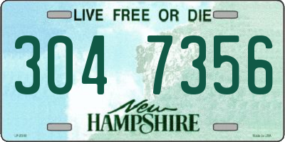 NH license plate 3047356