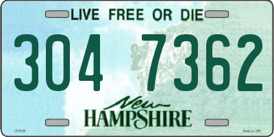 NH license plate 3047362