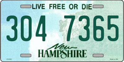 NH license plate 3047365
