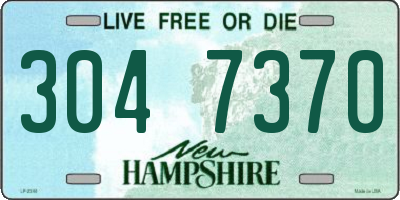 NH license plate 3047370