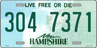 NH license plate 3047371