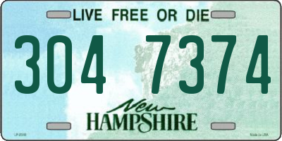 NH license plate 3047374