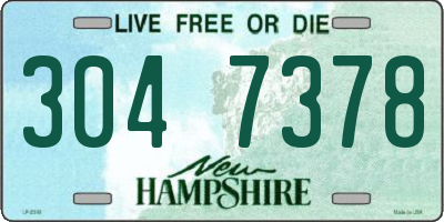 NH license plate 3047378