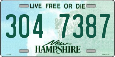 NH license plate 3047387