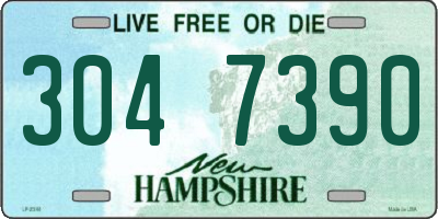NH license plate 3047390