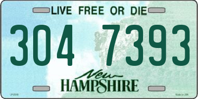 NH license plate 3047393