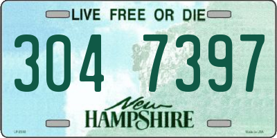 NH license plate 3047397