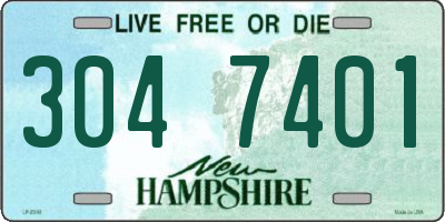 NH license plate 3047401