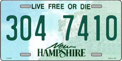 NH license plate 3047410