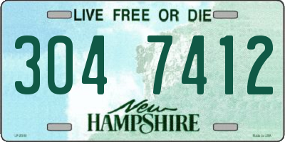 NH license plate 3047412
