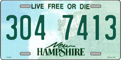 NH license plate 3047413