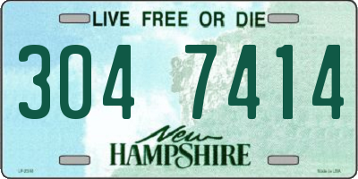 NH license plate 3047414