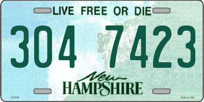 NH license plate 3047423