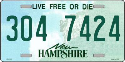 NH license plate 3047424