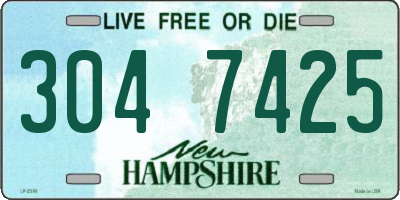 NH license plate 3047425