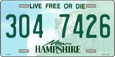 NH license plate 3047426