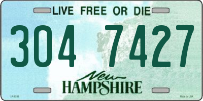 NH license plate 3047427