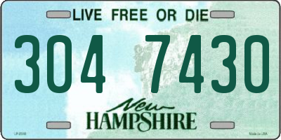 NH license plate 3047430