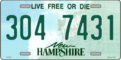NH license plate 3047431
