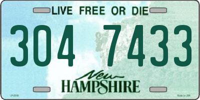 NH license plate 3047433