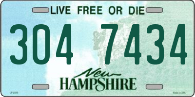 NH license plate 3047434