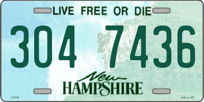 NH license plate 3047436