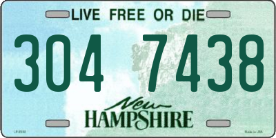 NH license plate 3047438