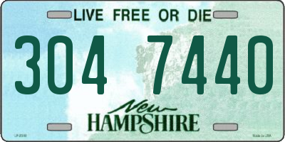 NH license plate 3047440
