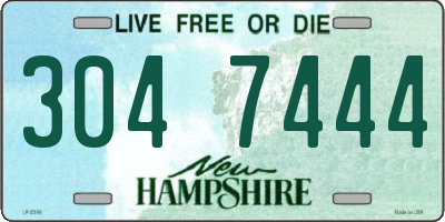 NH license plate 3047444