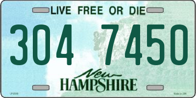 NH license plate 3047450