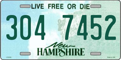 NH license plate 3047452