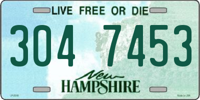 NH license plate 3047453