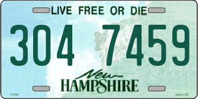 NH license plate 3047459