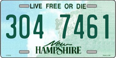 NH license plate 3047461