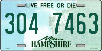 NH license plate 3047463