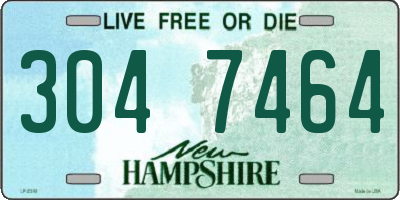 NH license plate 3047464